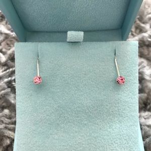 Pink loop earrings